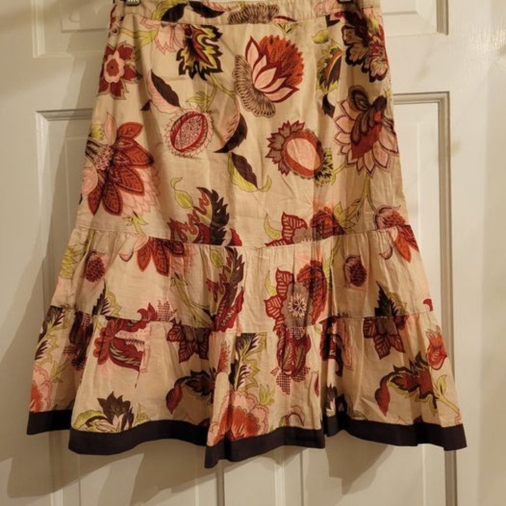 Ann Taylor Petites Floral Paisley skirt 6P